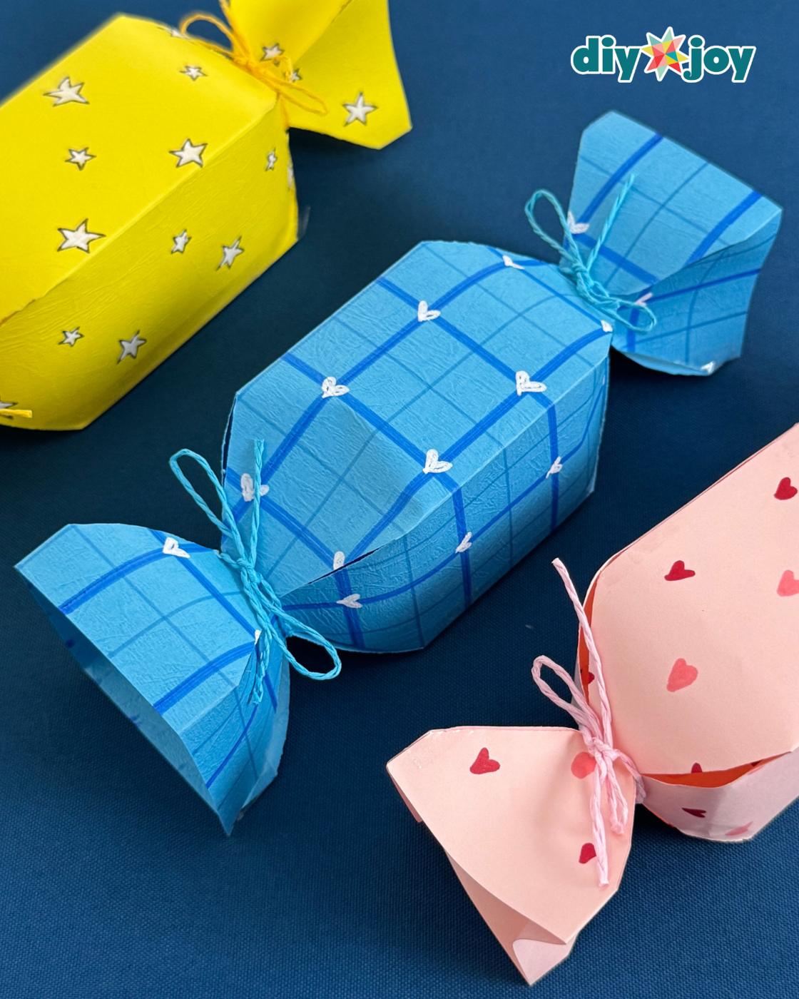 Paper Candy Package — easy paper candy shape treat packaging diy