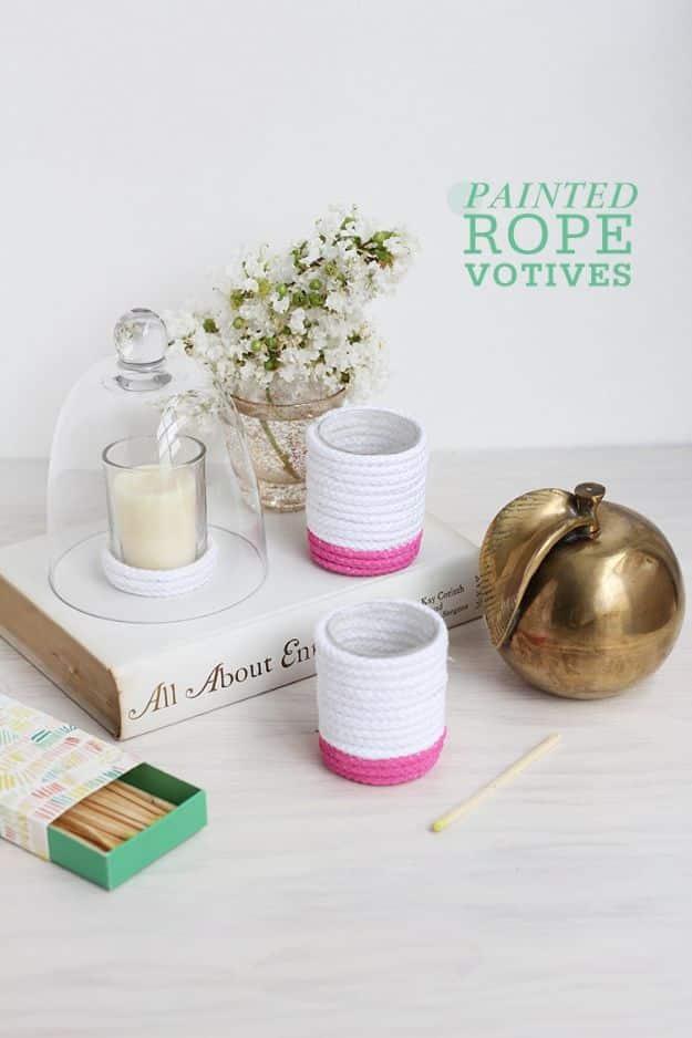 DIY Painted Rope Votives, one worth bookmarking from this list and a satisfying weekend project worth the effort