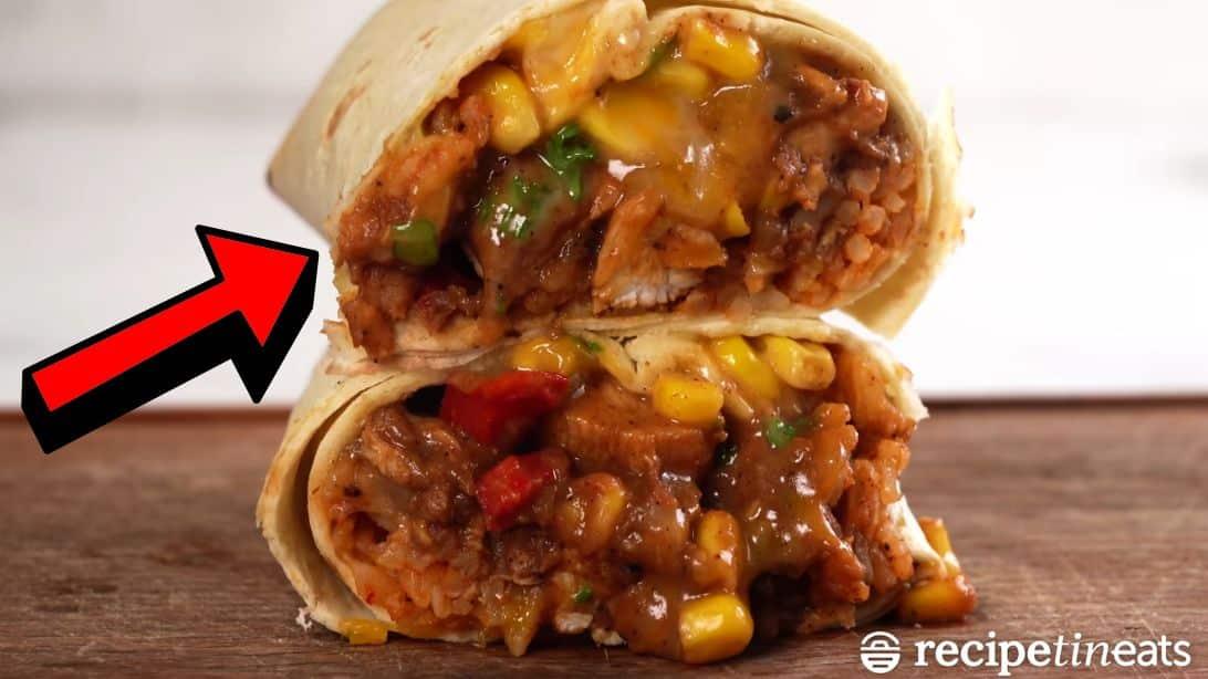 Easy, Juicy, and Loaded Chicken Burritos Recipe