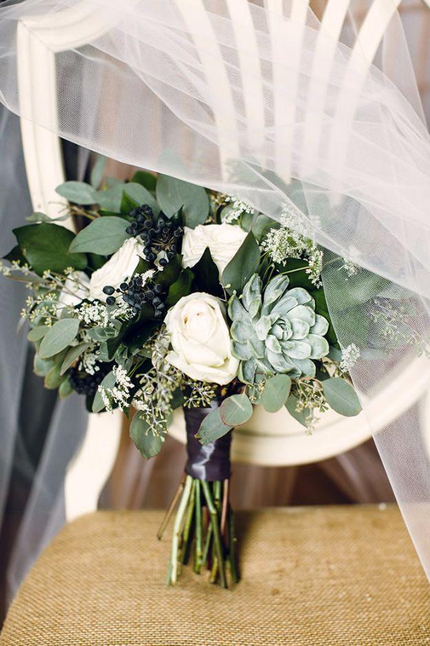 Succulent Bouquet, an elegant handmade accent, and a look that gets noticed the moment guests walk in