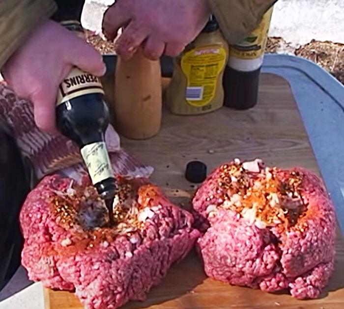 BBQ giant fireball meatballs with bacon
