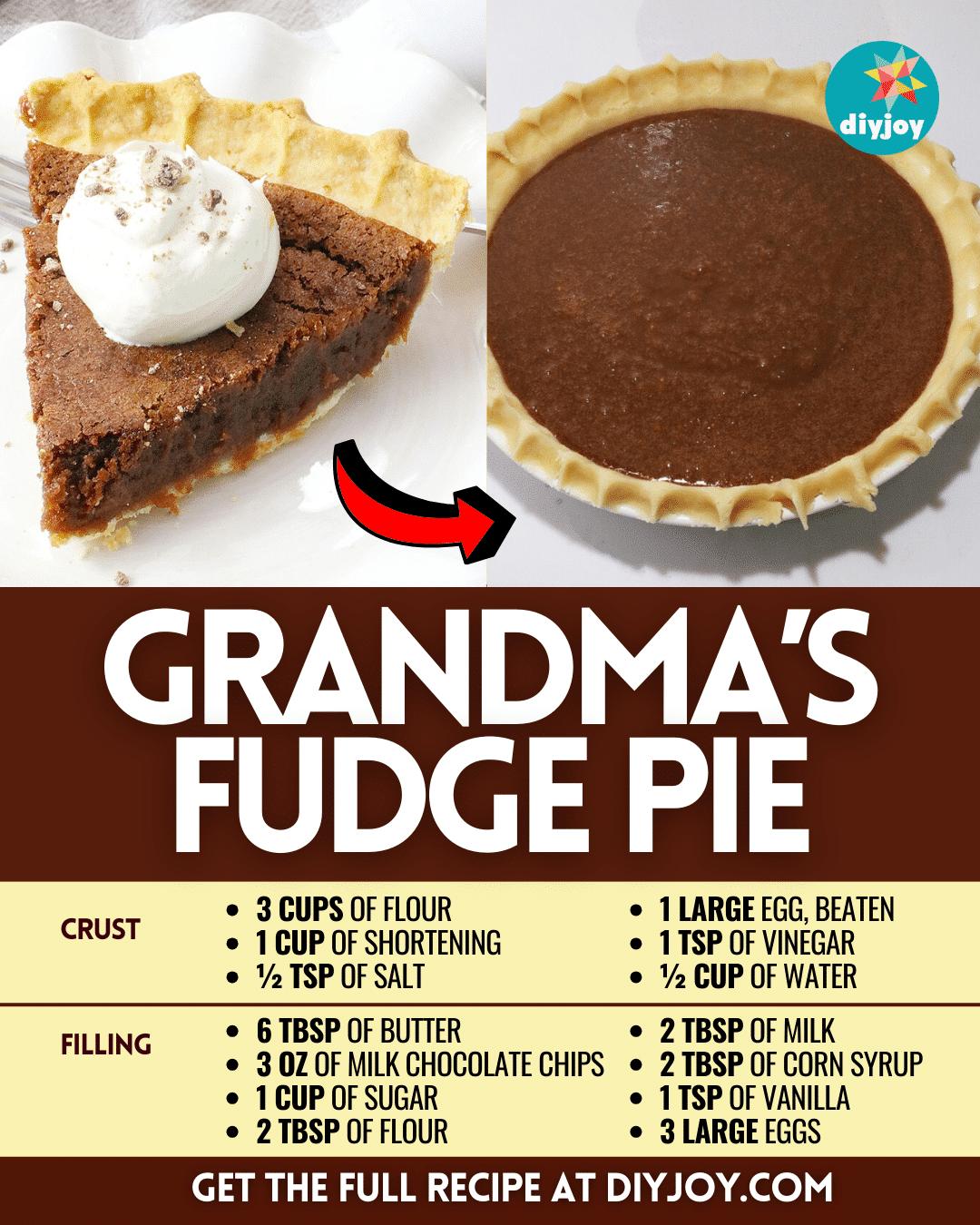 Grandma’s Fudge Pie Recipe
