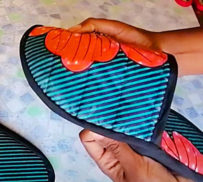 Sew A Binding Around Homemade Morning Slippers