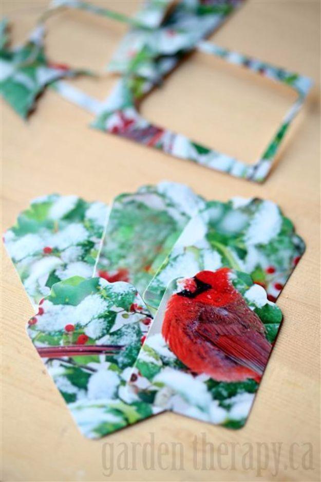Recycled Cards Into Gift Cards, cheap enough to make a matching set for the family and a find that earns a spot on the mantel