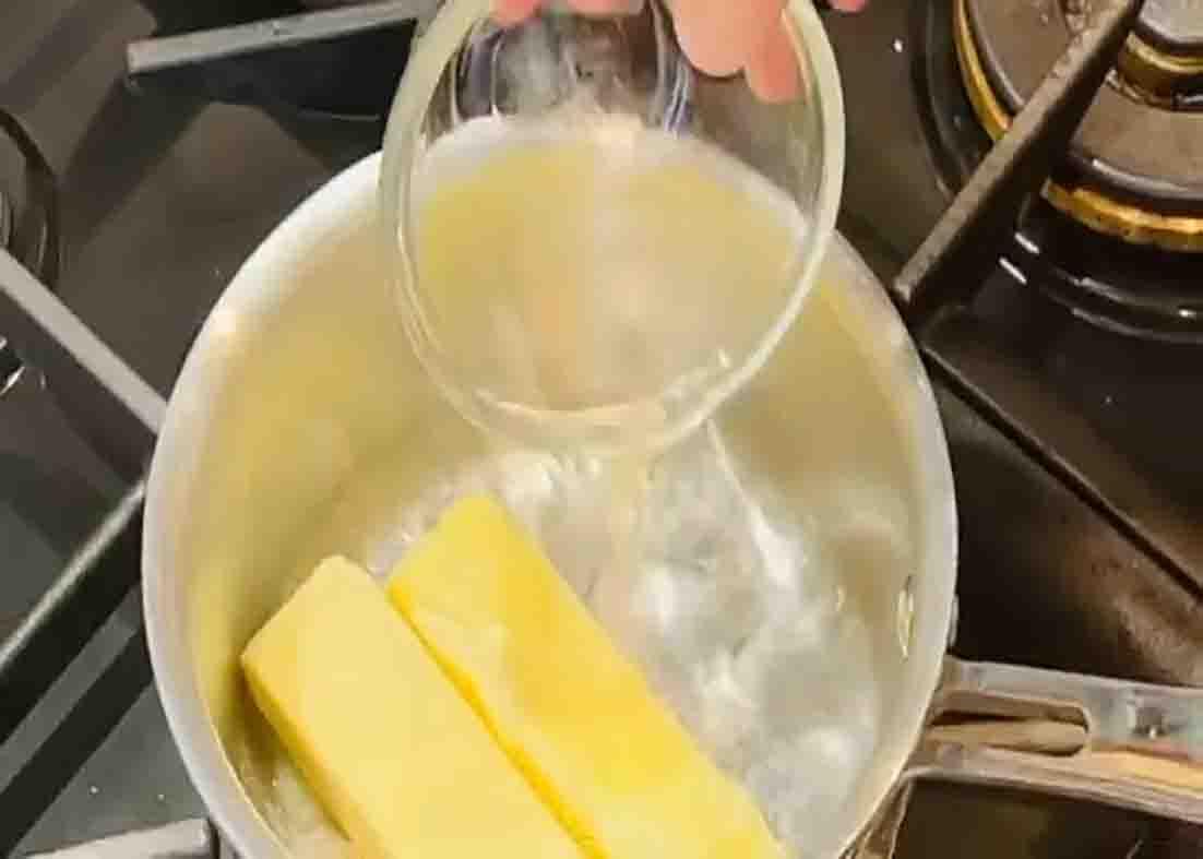 combing the ingredients for the toffee