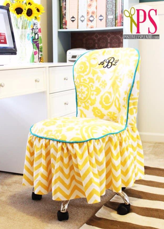 DIY Sewing Gift Ideas for Adults and Kids, Teens, Women, Men and Baby - Office Chair Slipcover - Cute and Easy DIY Sewing Projects Make Awesome Presents for Mom, Dad, Husband, Boyf