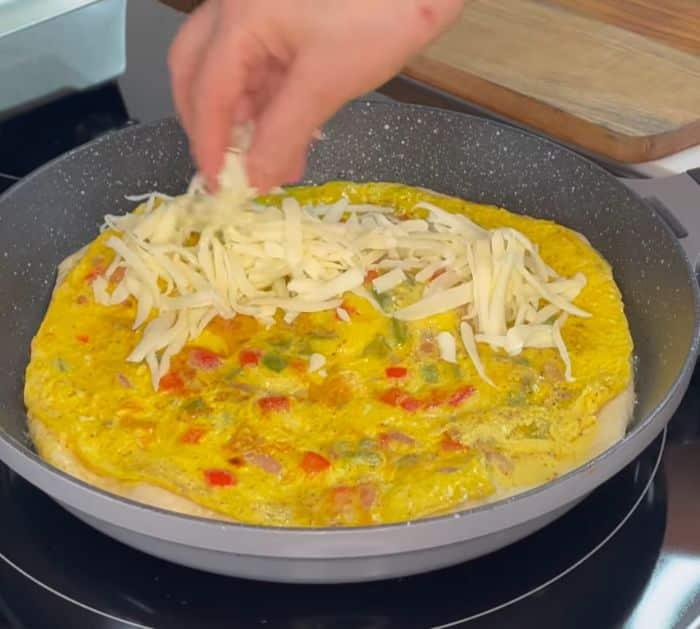 Quick Breakfast Quesadilla Omelet Recipe