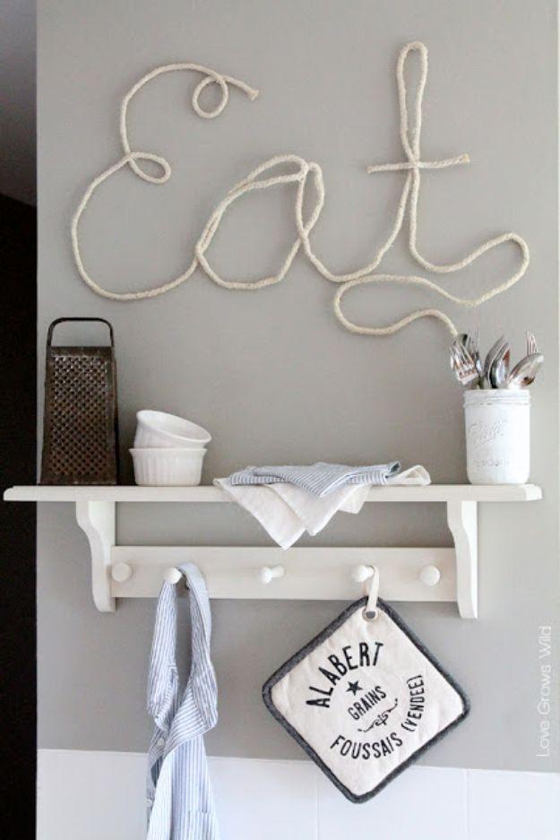 DIY Rope Letters, low key enough for a solo evening in and a charm that beats anything from a catalog
