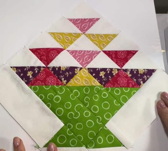 Easy to Make Flower Basket Quilt Block