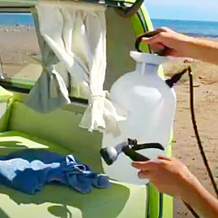 How To Make A Hand Held Shower - Outdoor shower Ideas - Portable Shower Ideas