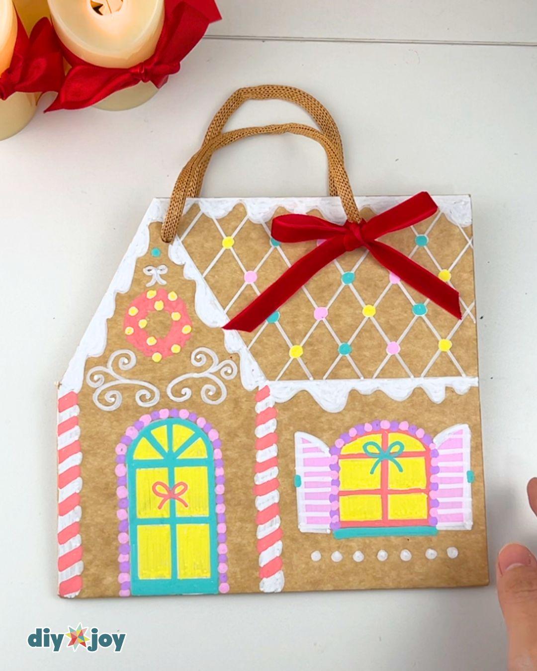 Gingerbread House Paper Bag — paper bag gingerbread house