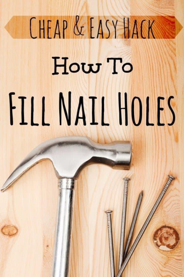 Fill Nail Holes, a weekend renovation hack, gentle enough on a beginner's patience and a detail that friends always ask about