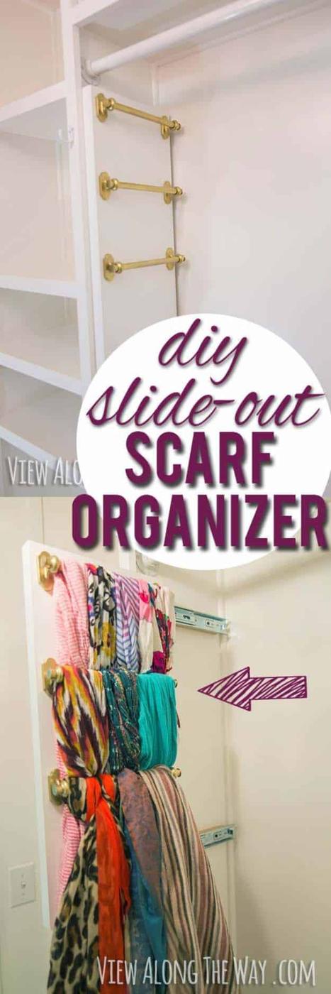 DIY slide-out scarf and belt organizers, a project worth trying this weekend and great for your home