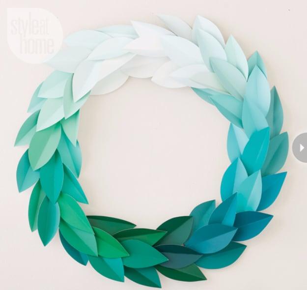 Paint Chip Wreath, forgiving of small mistakes along the way and a keepsake worth handing down for years