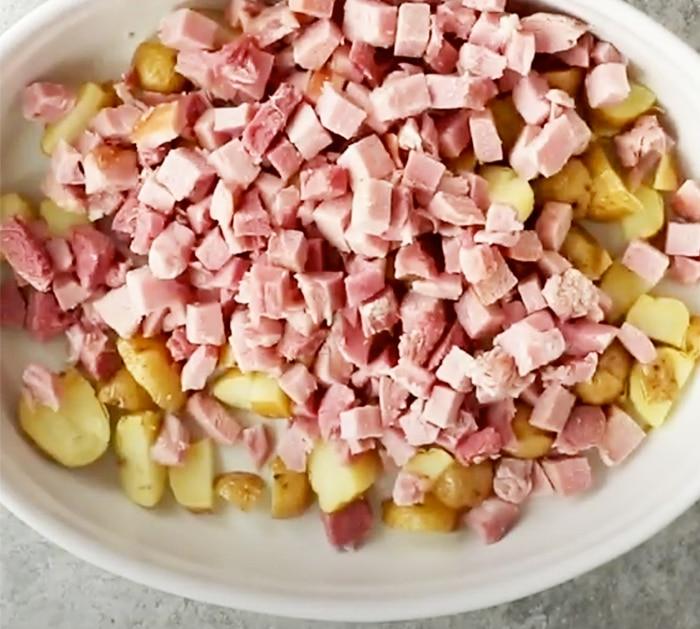 How To Make Baked Potato With Ham Casserole Recipe - Ham Recipes - Twice Baked Potato Recipes