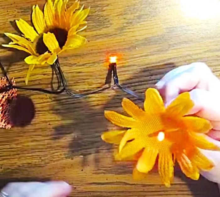 Sunflower Light String - Fall Garland Ideas - Light String Ideas