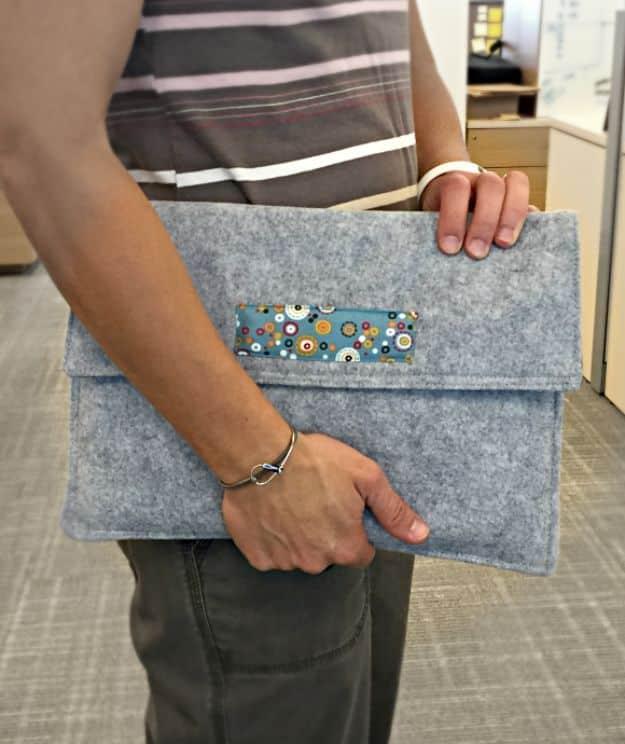 Easy Laptop Case Pattern, budget friendly with supplies on hand and something that looks far pricier than it was