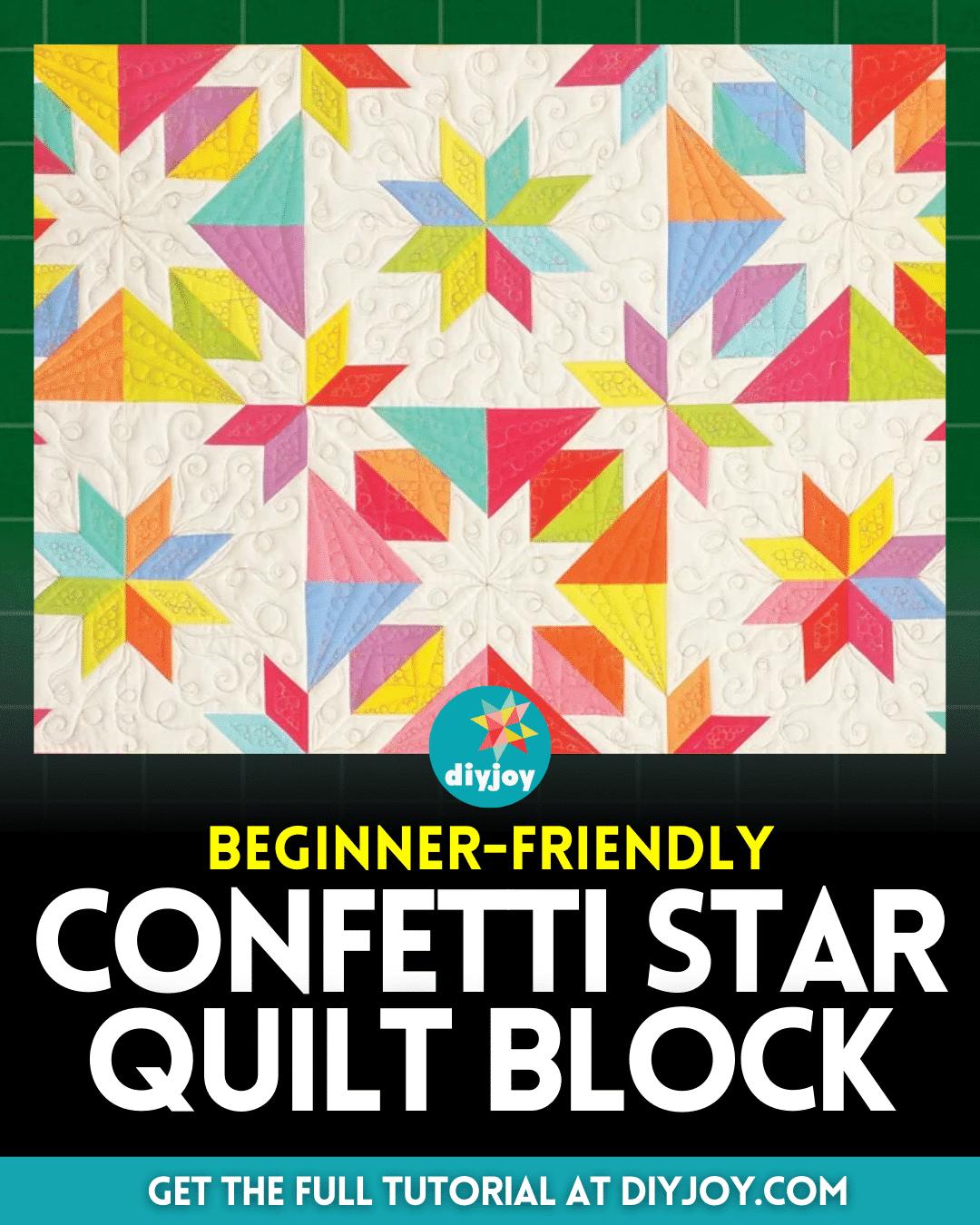 Beginner-Friendly Confetti Star Quilt Block