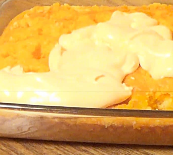 Use Buttercream Frosting For An Orange Poke Cake