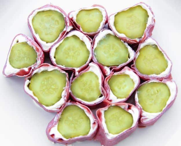 Keto Snacks - Pickle Rollups - Keto Snack Recipes and Easy Low Carb Foods for the Ketogenic Diet On the Go #keto #ketodiet #ketorecipes