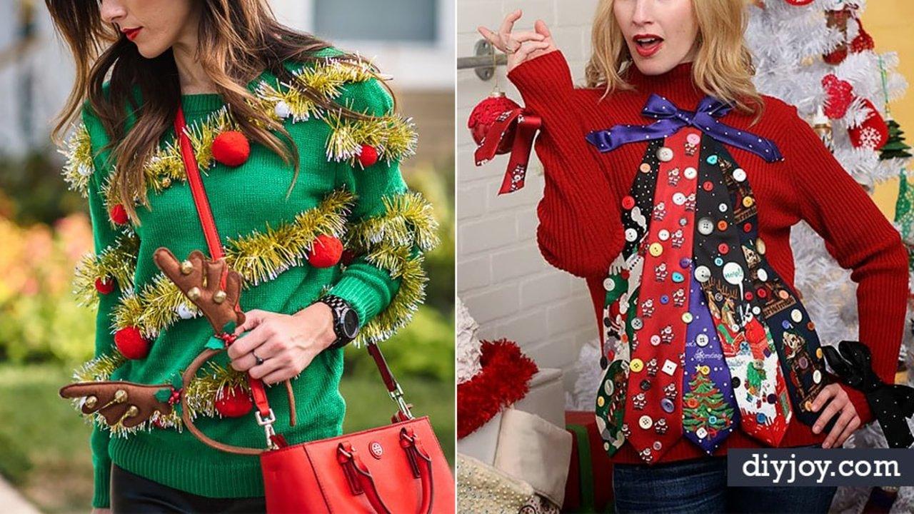 9 DIY Ugly Christmas Sweaters For The Holiday Party