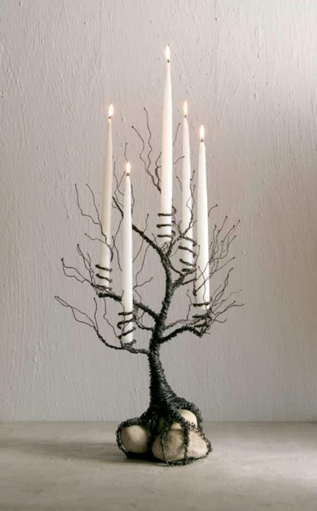 DIY Candle Holders - Jewelry Wire Candle Holder - Easy Ideas for Home Decor With Candles, Tall Candlesticks and Votives - Fun Wooden, Rustic, Glass, Mason Jar, Boho and Projects Wi