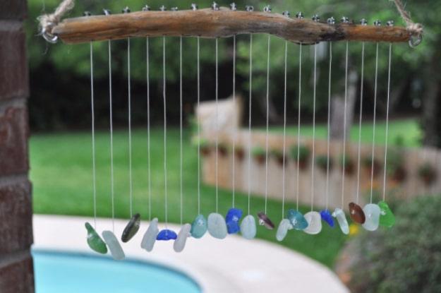 Seaglass And Pebbles Wind Chimes, short enough on steps to wrap up before supper and a statement worth the extra effort