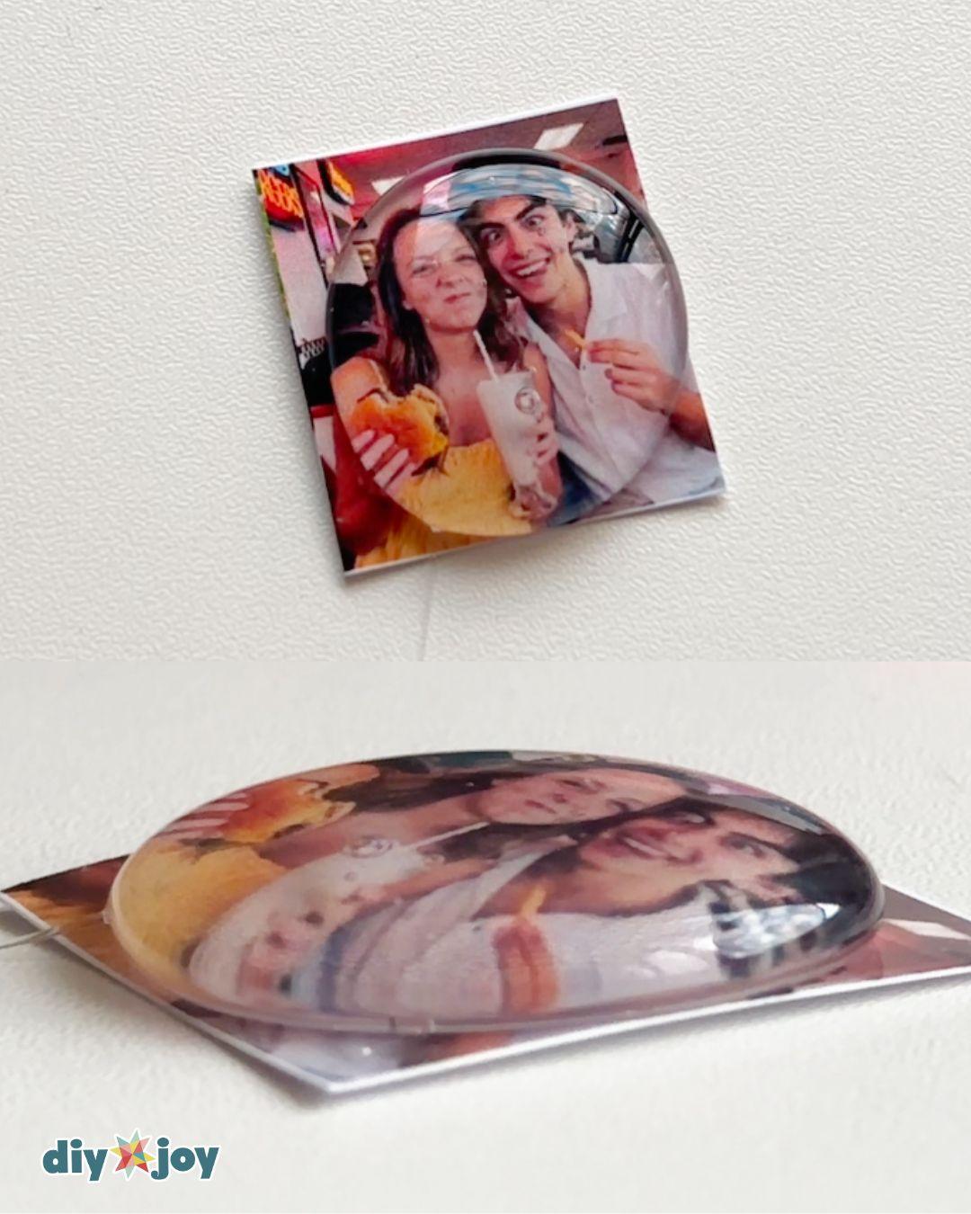 Mini Hot Glue Photo Frame Magnets — hot photo crafts