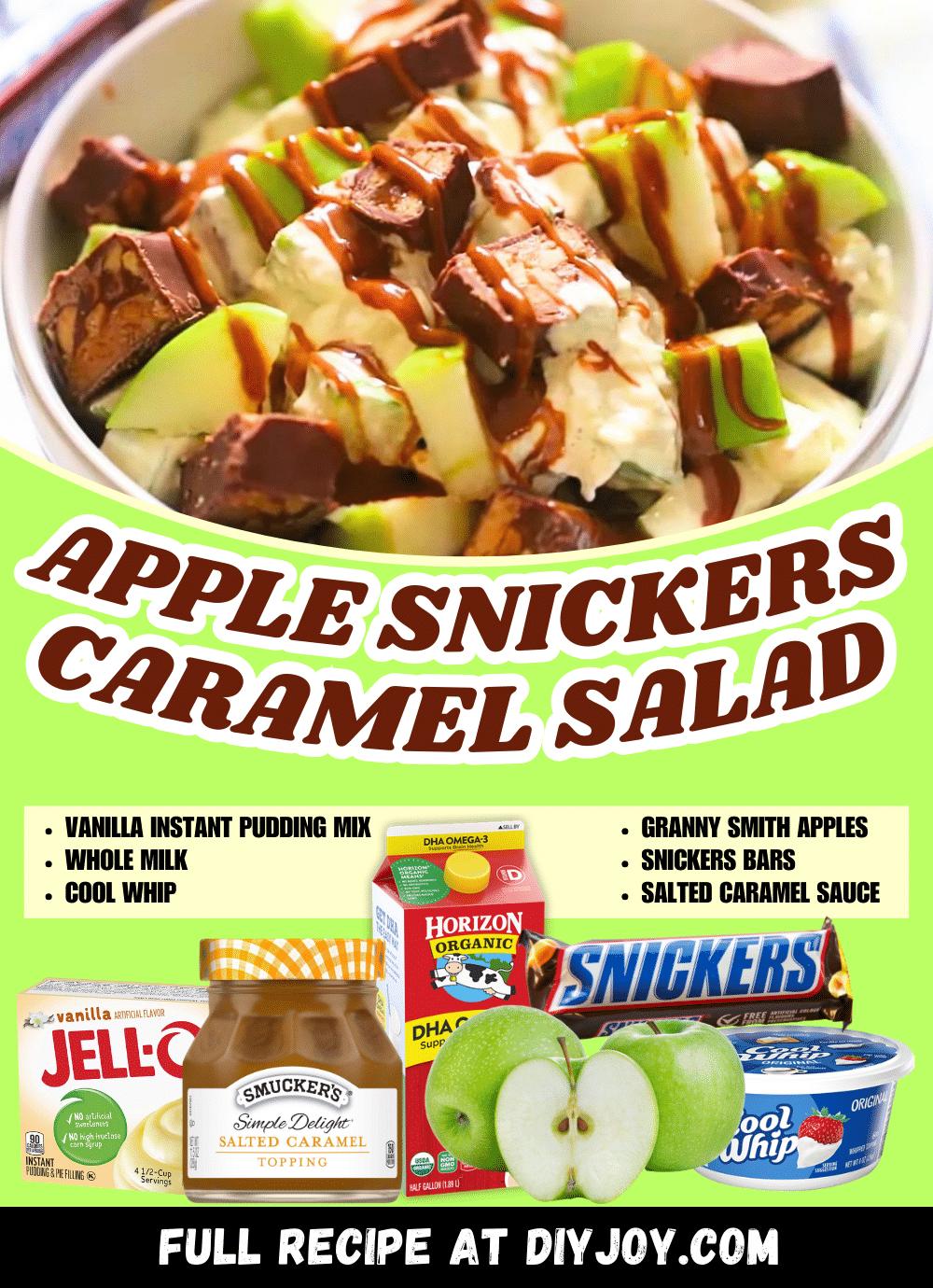 6-Ingredient Apple Snickers Caramel Salad Recipe