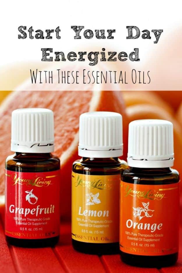 DIY Essential Oil Recipes and Ideas - Start Your Day Energized With Essential Oils - Cool Recipes, Crafts and Home Decor to Make With Essential Oil - Diffuser Projects, Roll On Pro