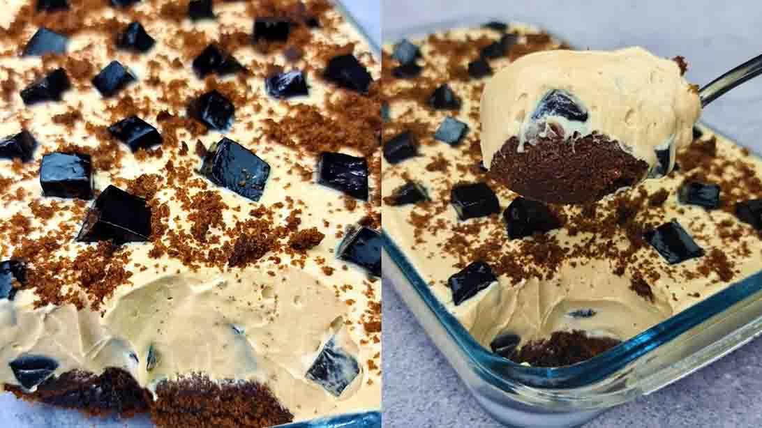 No-Bake Coffee Jelly Cake Recipe