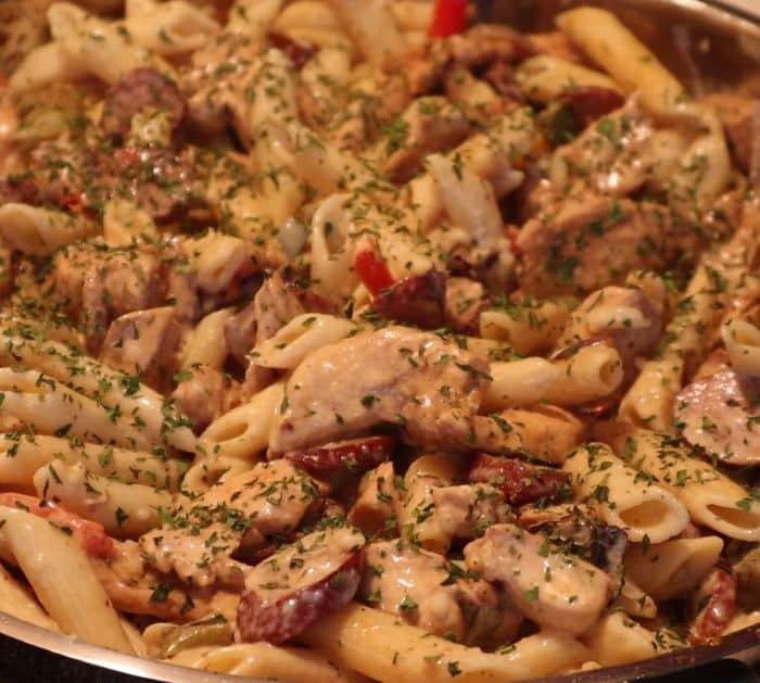 How To Make Cajun Chicken & Sausage Pasta