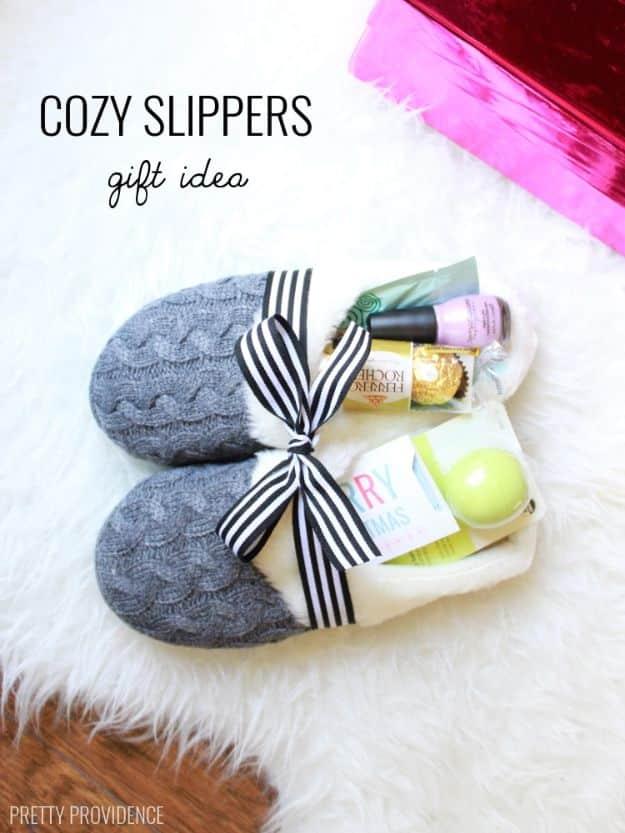 Cozy Slippers Gift Idea, a thoughtful gift idea for mom worth trying and a gift that looks far pricier than it is