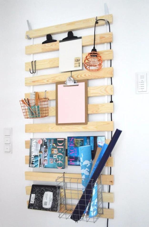 DIY Hanging Pallet Board, simple to scale up or down as needed and a clever way to reuse scraps you already have