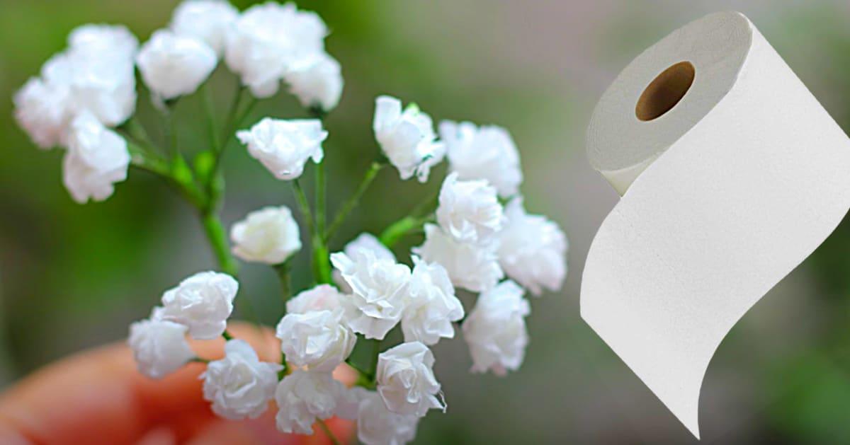 How To Make Baby’s Breath Flowers From Toilet Tissue
