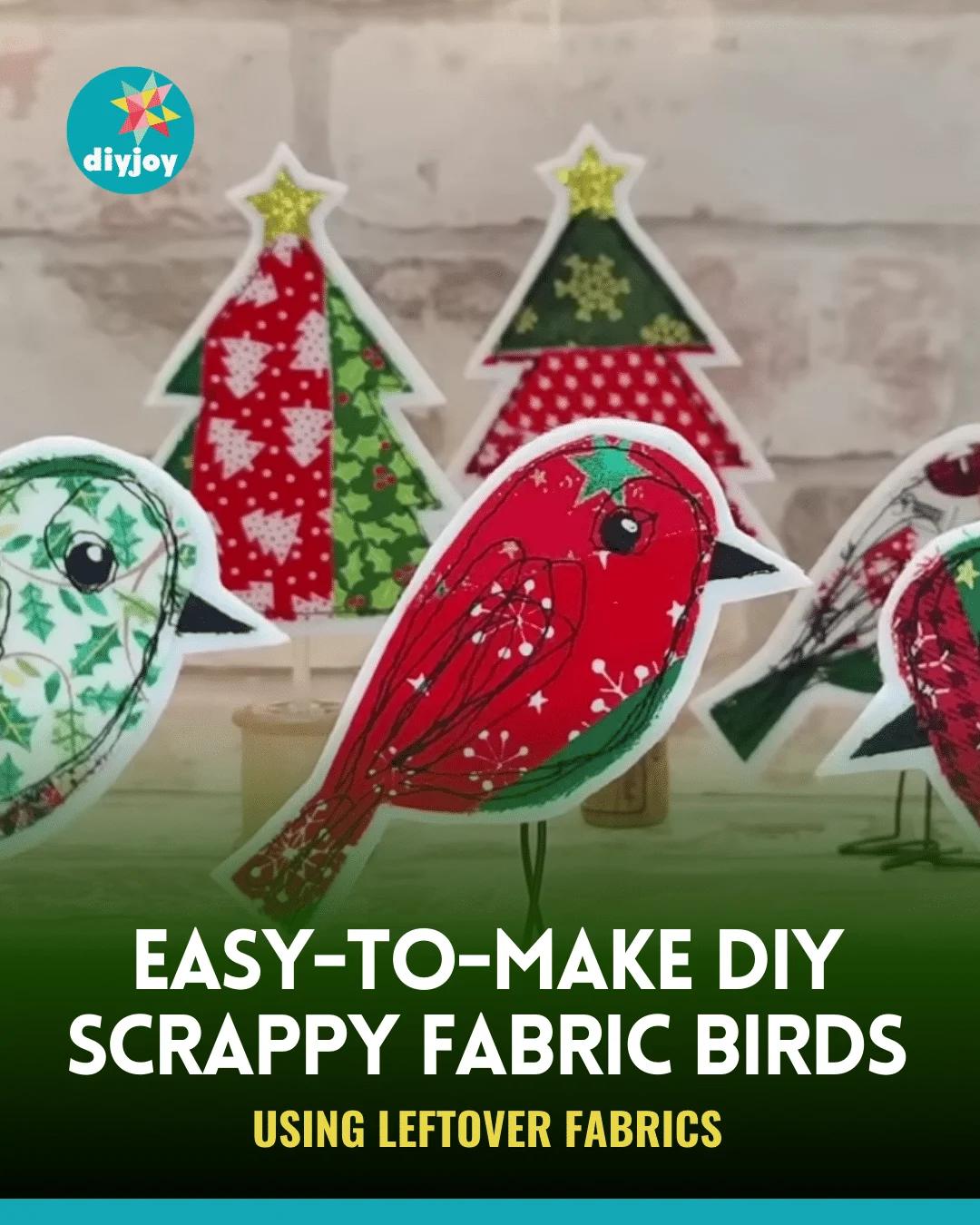 Easy-To-Make DIY Bird Décor Using Fabric Scraps