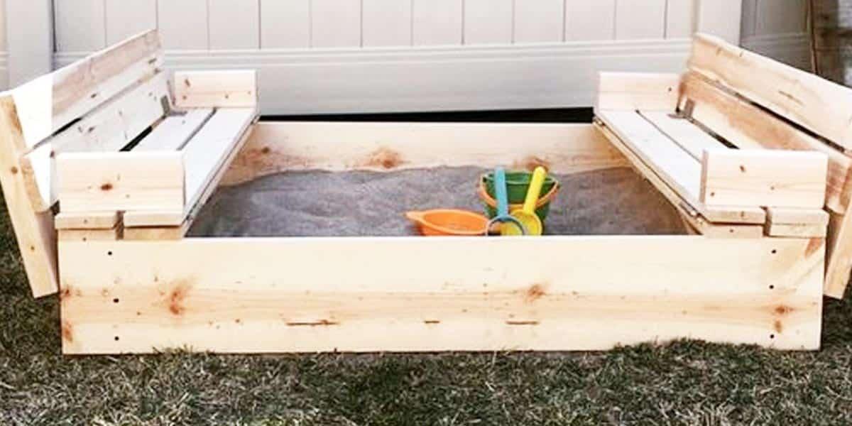 Watch How He Makes This Awesome Sandbox With Bench Seats!