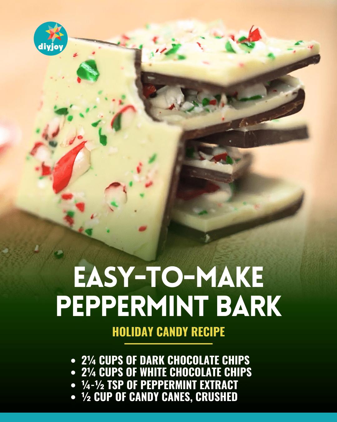 Easy 4-Ingredient Peppermint Bark Recipe