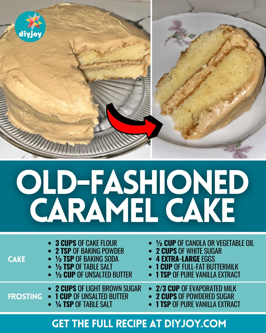 Easy Old-Fashioned Caramel Cake Recipe