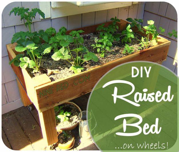 DIY Simple Raised Bed On Wheels, an easy weekend project with a big payoff and a smart way to add something special to a room