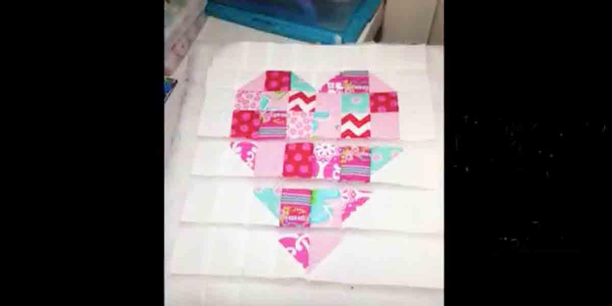 She Makes The Coolest Quilted Heart Wall Hanging And Watch How She Attaches The Pieces!