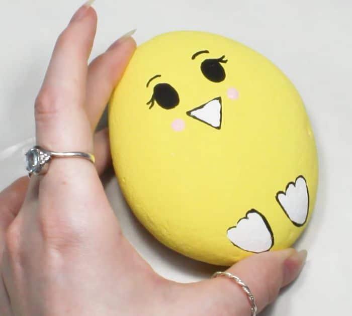 Easy Easter Egg Baby Chick Stone Painting Tutorial
