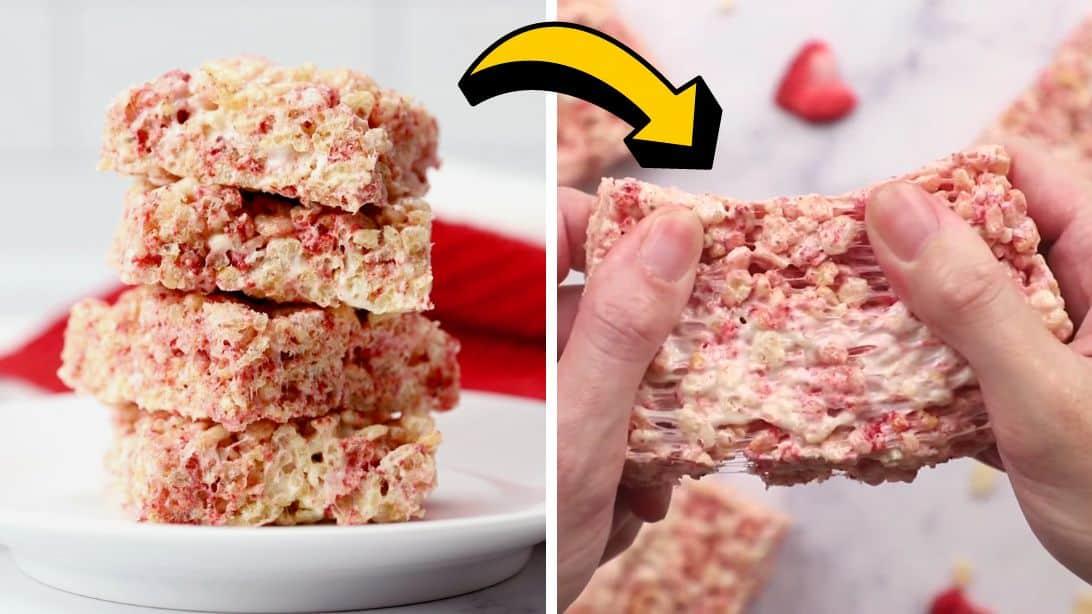 4-Ingredient Strawberry Rice Krispies Treats Recipe
