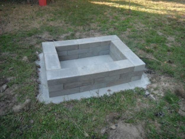 Cement Block Square Fire Pit, a backyard gathering spot, and style that costs a fraction of the retail price