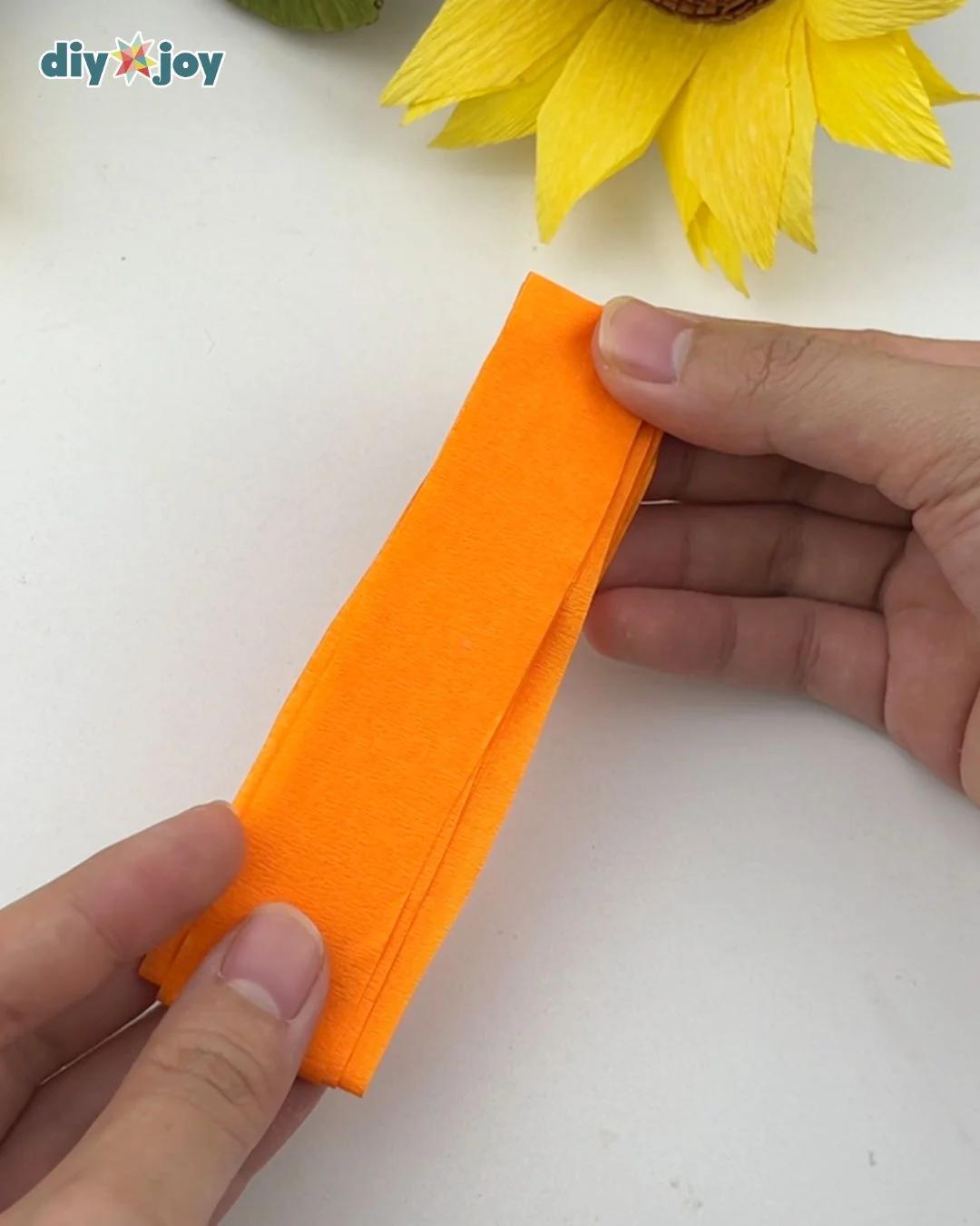 Marigold Garland Using Crepe Paper Streamers - marigold crepe paper