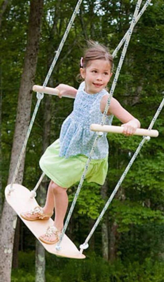 Skateboard Swing, a backyard lounging build, tidy enough in mess to skip the drop cloth and a showpiece guests linger over