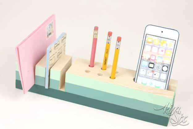 Desk Organizer, simple enough for a first try at the craft and a look that photographs beautifully once finished
