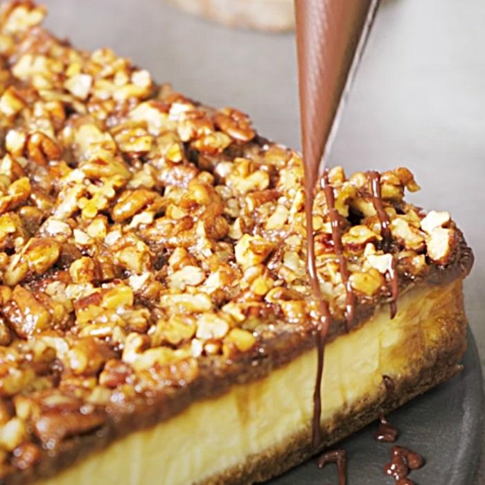 Pecan Cheesecake Bars Recipe - Easy Pecan Bar Recipe - Snack Ideas