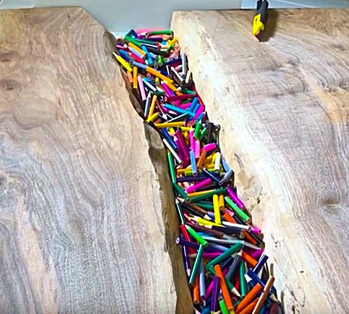 Furniture Making Tutorial - DIY Colored Pencil Desk