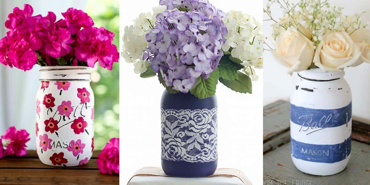 38 Mason Jar Vases To DIY Today